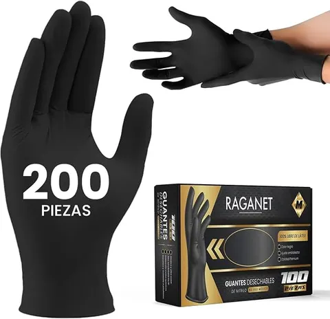 Guantes de nitrilo negros